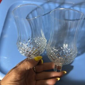 Vintage  Home Interiors - Crystal Candle Holders-2